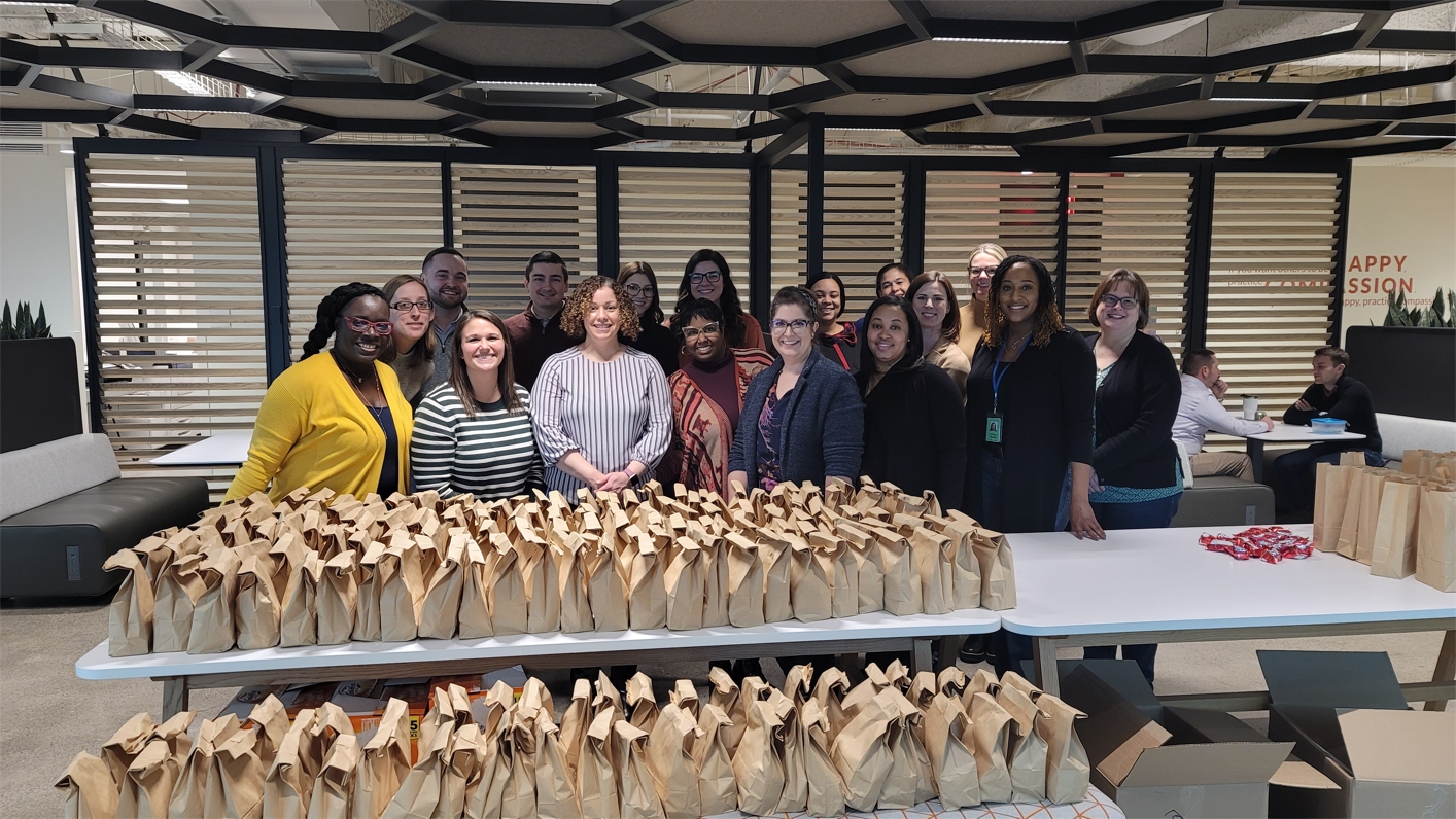 Staff came together to support the community in honor of MLK day.